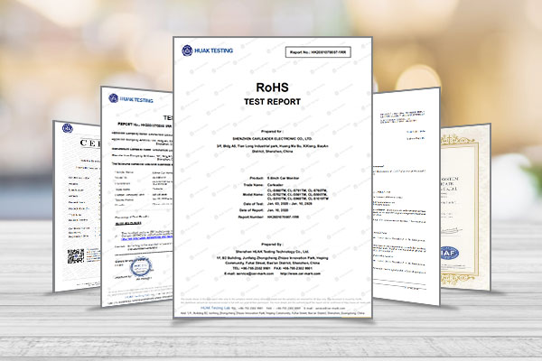 Trådlös bildskärm och kamera för certifiering av skåpbilar