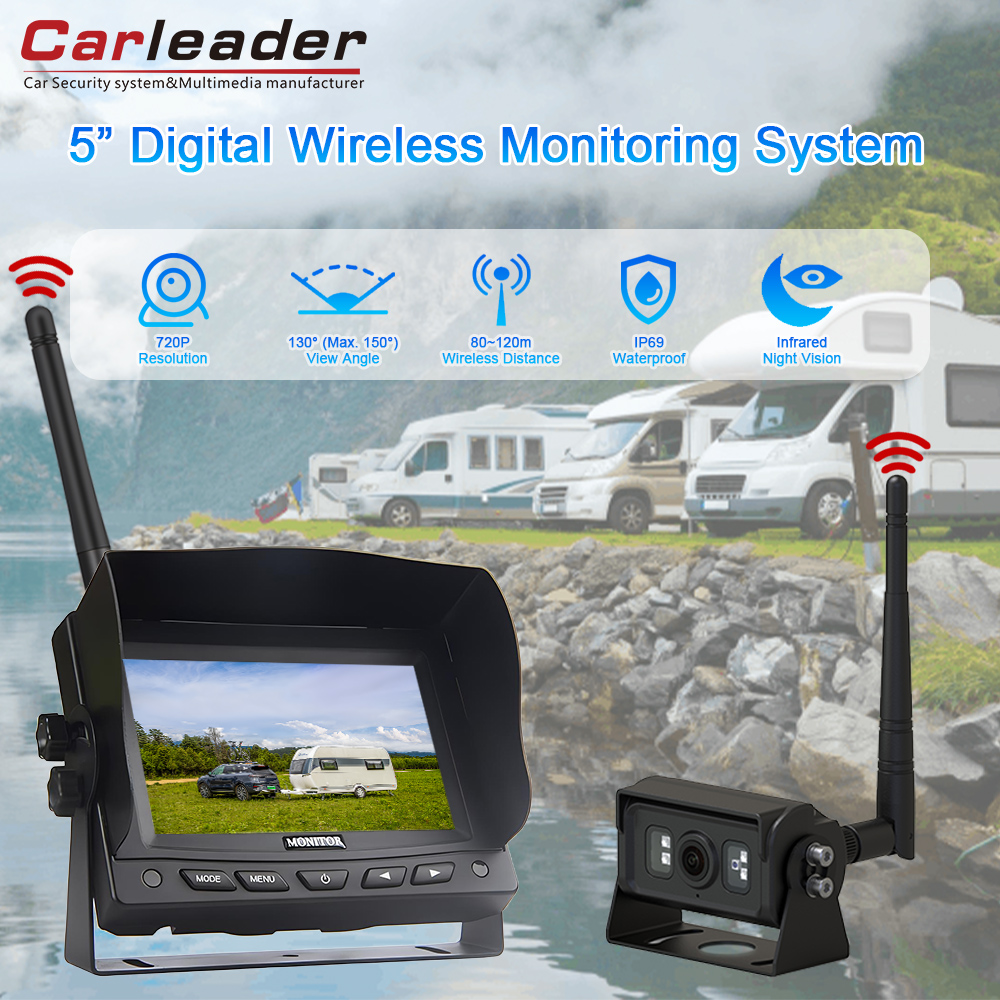 Uppgradera till smartare övervakning med Carleader 5-tums 2.4G LCD TFT Digital Wireless Camera System