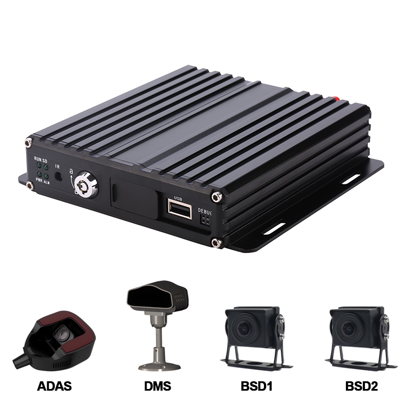 Carleader 4CH AI SD Mobile DVR Support ADAS+DMS+BSD För Fleet Management