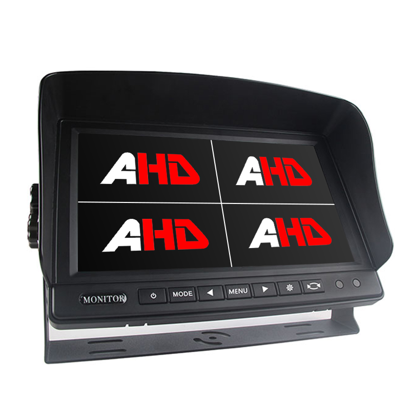 Carleader 9 tums 4CH AHD-ingångar Quad Display Heavy Duty Vehicle Monitor