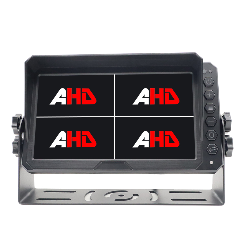 Carleader 7 tums 4CH Quad Display AHD Heavy Duty Vehicle Backup Monitor