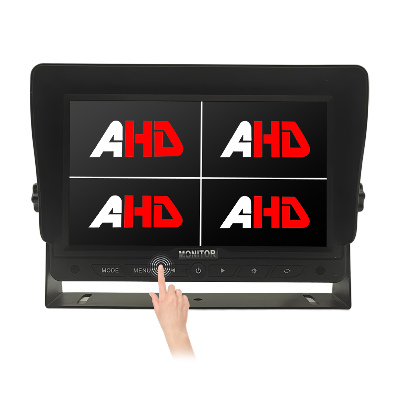 7 tums Quad delad skärm AHD Touch Buttons Reversing Monitor